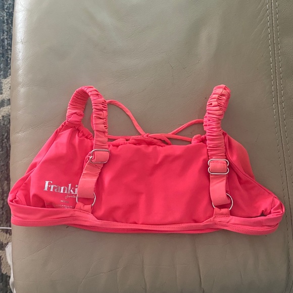Frankie’s Bikinis pink/red Greta Bikini Top - Picture 4 of 4